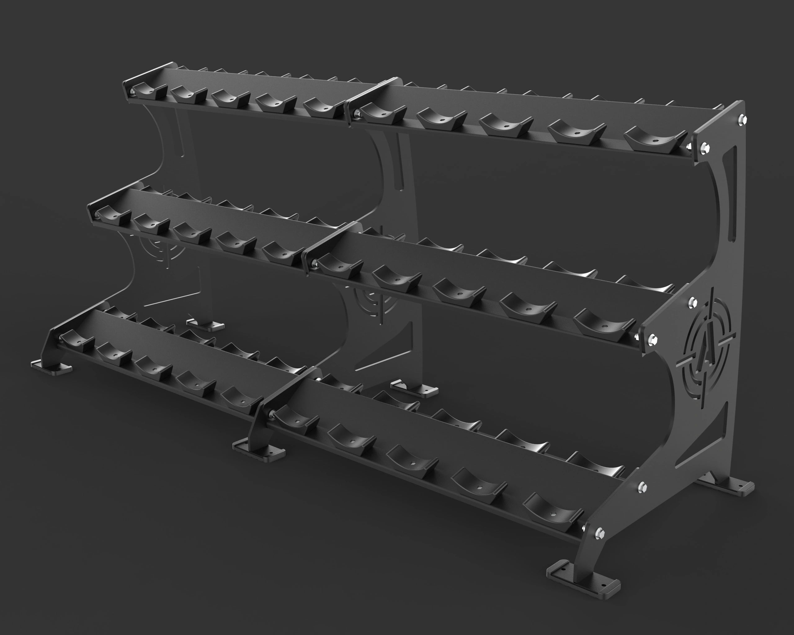 Alpha 3-Tier Pro Style Dumbbell Rack